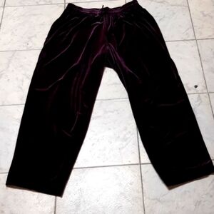 Womens Stretch Loungewear Pants Plus sz 16W Petite Purple Plum B11 H&M
